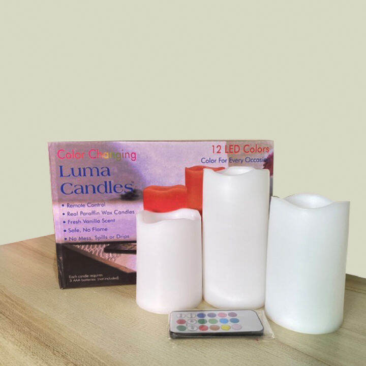 3 Piece Remote control Luma Candle Lazada PH