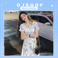 QJshop ?ชุดเดรสแขนตุ๊กตา เนื้อผ้านิ่มไม่หนาไม่บางเกินไป ?ใส่สบาย ใส่ชิวๆในวันว่างๆ เลิศสุดๆ ?