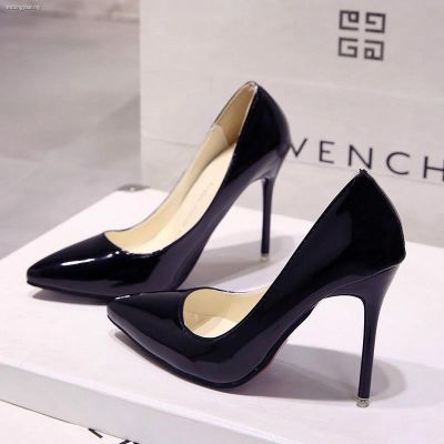 Ready Stock รองเท้าส้นสูง Stiletto Apricot Women S Shoes Pointed Toe Shallow Mouth Heels