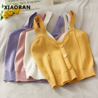 [Real Photo] Xiaoran Korean Girls Love Tank Top Slim Knit Sweater Slimming Knit Camisole