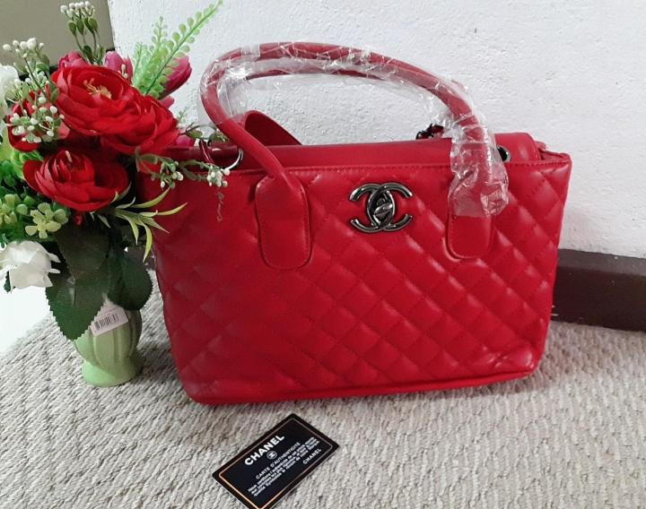 chanel-geniune-leather-red-handbag