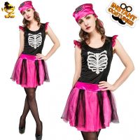 Halloween Halloween adult female money demon bone skeleton skirt role-playing clothing stage bone dress party costumes