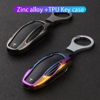 รถ Keycase โลหะ Keycase เหมาะสำหรับ Tesla รุ่น3รุ่น Y รุ่น X รุ่น S Keycase หัวเข็มขัด Tesla Key ป้องกันกรณี