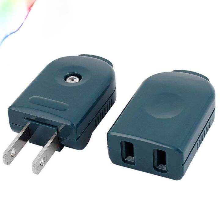Pair AC 250V 10A US Socket Plug Rewireable Power Outlet Adapter Lazada
