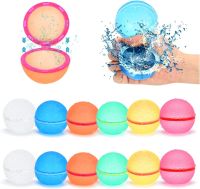 4/8/12Pcs Reusable Water Balloons for Kids Adults Silicone Water Ball Quick Fill Impact Open Summer Splash Party Pool Water Toys Balloons