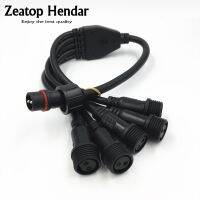 1Pcs M16 Waterproof  Cable 2 3 Pin 1 Male to 2 3 4 5 Female Y Splitter Adapter Plug IP65 for LED Strips Light Connector Watering Systems Garden Hoses