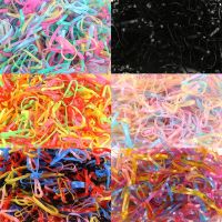 【hot】℡۩▤  500pcs/LOT Color Ponytail Hair Holders Accessories Mixed Rubber Bands Elastic Ties Kids Tie