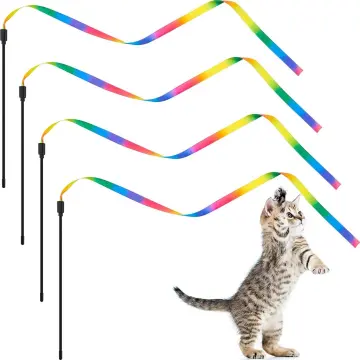 Cat toy string on best sale a stick