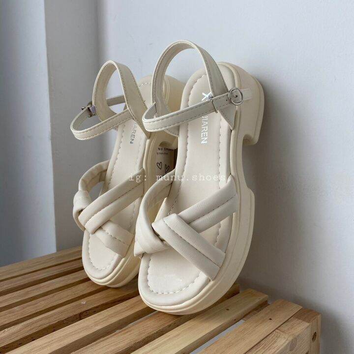 พร้อมส่ง-fairy-style-sandals-รองเท้ารัดส้นสไตล์เกาหลี