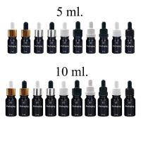 (แพ็ค100ขวด)พร้อมส่งขวดแก้วสีดำ 5ml 10ml 20ml 30ml 50ml 100ml คอมล คอ18 ขวดแก้วดรอปเปอร์ ขวดแก้วเปล่า ขวดใส่น้ำมันหอมระเหย ขวดแบ่ง ขวดทดลอง ขนาดขนาดพก