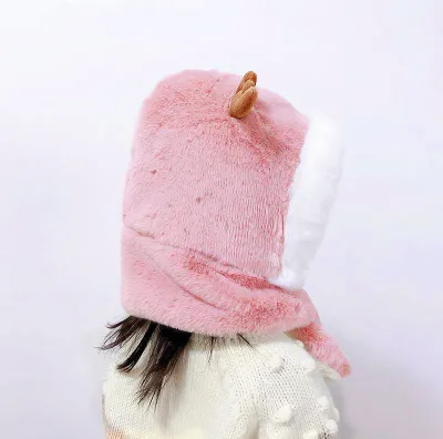 Mũ len cho bé họa tiết sừng hươu dễ thương dành bé gái 2 - 7 tuổi