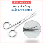 Kéo y tế nhọn 2 đầu cong cắt băng gạc, chỉ, dụng cụ sơ cứu KHK Healthcare