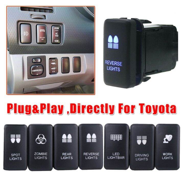 LED Light Bar Switch Button 12W IP66 12V ON OFF PUSH Switch For