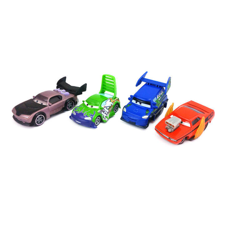 pixar-cars-2-badass-racing-clan-series-dj-slug-agent-boust-diecast-model-fine-toys-car-boy-new-year-gift