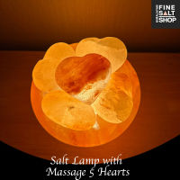 SIZE S โคมเกลือ หิมาลายัน สปามือ (5 balls, 5 Hearts) 6*6 Inch Himalayan Salt Lamp Bowl with massages (5 balls, 5 Hearts)