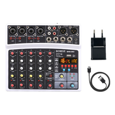 BMG-06D 6 Channels Mixing Console 16 DSP Bluetooth-compatible Audio Mixer USB Interface 48V Professional audio Equipment
