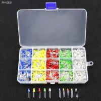 500pcs 3MM 5MM Led Kit With Box Mixed Color Red Green Yellow Blue White Light Emitting Diode Lamp Assortment Kit