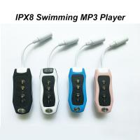 เครื่องเล่น MP3แบบมีคลิปหนีบ IPX8กันน้ำวิทยุเอฟเอ็มเสียงสเตอริโอ8กรัมกีฬาเครื่องเล่นเพลงปั่นว่ายน้ำดำน้ำเล่นเซิร์ฟ