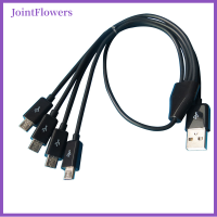 JointFlowers 0.5M 4พอร์ตไมโครยูเอสบีเพื่อตัวแยก USB พาวเวอร์แบงค์แท็บเล็ตสมาร์ทโฟนสายชาร์จสำหรับ