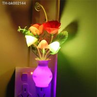 ✈☒ LED Lilac Night Light Lamp Colorful Rose Mushroom Lamp Romantic Lilac Night Lighting for Home Art Decor US/EU Plug