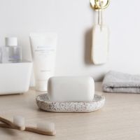 Marble Look Soap Dish Soap Tray for Shower  Bathroom  Kitchen  Sink  Bathtub  White Marble Look Countertop Accessories Soap Dishes