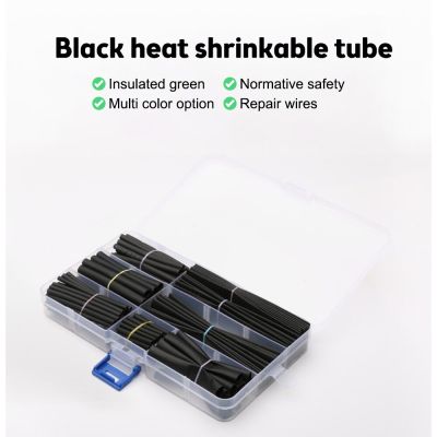 150Pcs 1:1 Polyolefin Heat Shrink Tubing Kit with Glue Dual Wall Tubing Diameter 2/2.5/3.5/5.0/6.0/8.0/10.0/13.0mm Adhesive Line Cable Management