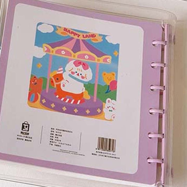 cartoon-animal-bear-rabbit-picnic-day-series-notebook-for-student-girl-kawaii-loose-leaf-diary-book
