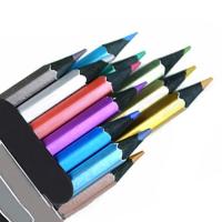 12x Metallic Non-Toxic Colored Drawing Pencils 12 Color Drawing Sketching Pencil Drawing Drafting