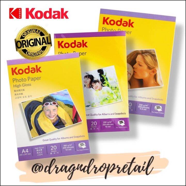 Hotbeiyuanzhang5389 163.com KODAK Photo Paper A4 High Gloss 180 200 230 ...