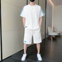 Gifts New MenS Summer Match With Suit Short -Sleeved Trend Ins Tide Brand T -Shirt Shorts Loose Sports And Casual