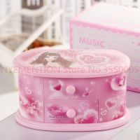 Pink Beautiful Ballet Dancer Doll Music Box Jewelry Organizer Make Up Box Portable Musical For Kids Girls Children Gift 1pcs