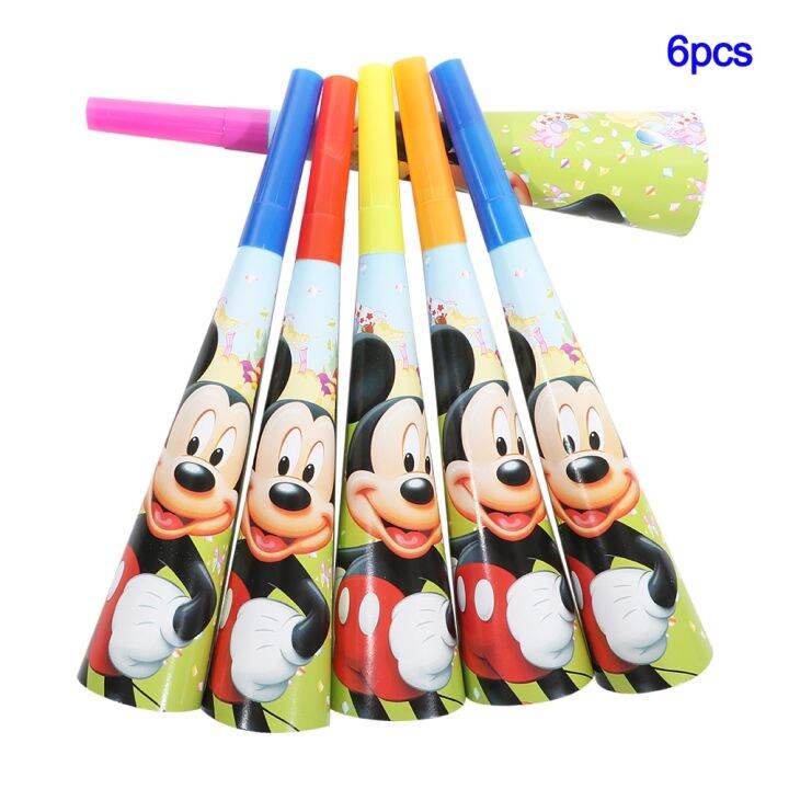 new-disney-mickey-mouse-children-birthday-hat-party-cake-decoration-plates-napkin-fork-disposable-tableware-baby-shower-supplies