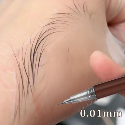 1/2PCS Waterproof Liquid Eyebrow Pencil Easy To Color Sweat proof Eyebrow Pen 0.01MM Ultra Thin Head Eye Makeup Cosmetic