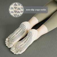 New Bandage Backless Breathable Yoga Socks Five Fingers Cotton Women Pilates Socks Silicone Non-slip Fitness Dance Sports SocksTH