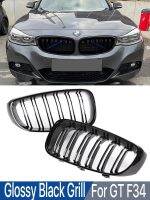 Front Bumper Kidney Grill Double Slat Line M3 Style Design Grilles For BMW 3 Series Gt F34 2013-2020 320I 328I 335I Xdrive