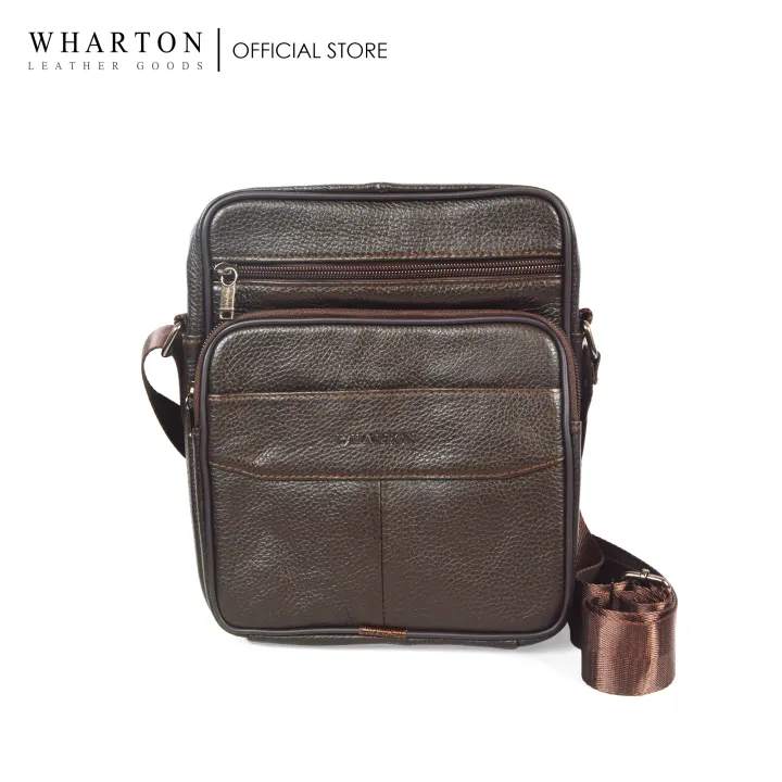 Wharton Slim Leather Sling Bag Lazada PH