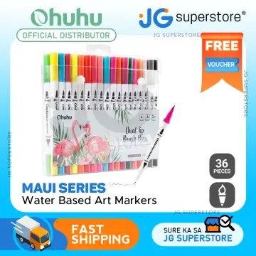 Ohuhu Maui 36 Skin Tone Colors Dual Tips Water Based Art Markers ,Brush & Fineliner