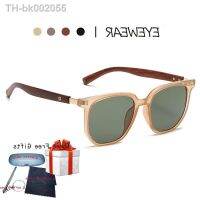 ✁™ New Sunglasses for Women Men Dark Brown Large Frame Glasses Wood Leg Box Vintage Sun-shading Anti-UV Classic Sun-shading Eyewear