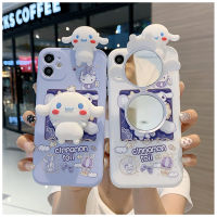 for Xiaomi Poco X3 Pro 11 Lite 10T 11T Redmi 10C 9T Note 12 11 9 10 9S 10S 9A 9C Phone Case Soft Cartoon Cinnamoroll with Mirror Holder