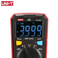 ZZOOI UNI-T Mini Digital Multimeter UT123T Auto DC AC Voltmeter Temperature Voltage Meter NCV Frequency Capacitance Ohm Tester