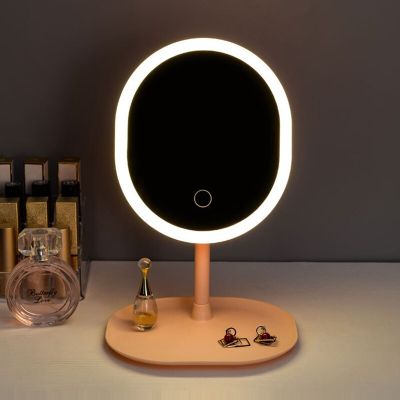 LED Makeup Mirror Touch Adjustable Lighting Desktop Makeup mirror With Light Creative Makeup LED Light Mirrors Mirrors