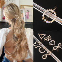 【CW】Fashion Handmade Pearls Hair Clips Pin Geometric Round Barrette Womens Sweet Hair Pins Barrettes Hair Accessories