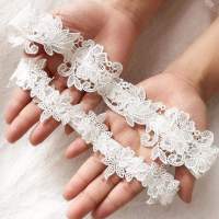 Garter Leg Elastic Bridal Ring Thigh Women/Bride for Sexy Floral Embroidery Lace Garters Wedding 2pcs/set