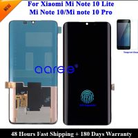 AMOLED จอแสดงผล LCD ของแท้เหมาะสำหรับ Xiaomi Mi Note 10 Lite LCD เหมาะสำหรับ Xiaomi Mi Note 10 LCD หน้าจอ LCD จอสัมผัสทำให้เป็นดิจิทัลประกอบ