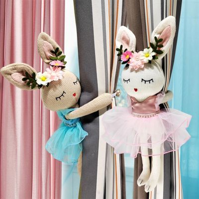 1 Pair Cute Rabbit Window Curtain Hook Bedroom Buckle Hangers Belt Tieback Buckle Kids Children Bedroom Decorative Accessories