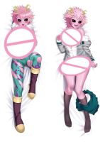 (ปลอกหมอนเท่านั้น) 2WAY/WT My Hero Academia Ashido Mina ปลอกหมอนอนิเมะ Dakimakura ห้องนอนหมอนกอดคลุมหมอนรองสไตล์คอสเพลย์