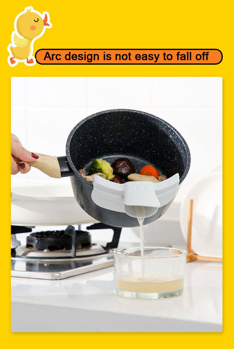 New Kitchen Diversion Mouth Soup Tools Pots and Pans Round Port Deflector Gadget 