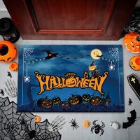 Halloween Horror Pumpkin Entrance Doormat Home Decor Kitchen Hallway Balcony Rugs Carpet Living Room Non-slip Bathroom Mat