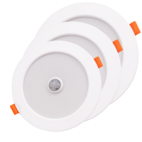 LED ดาวน์ไลท์โคมไฟเพดานปิดภาคเรียน3วัตต์5วัตต์9วัตต์18วัตต์ PIR Motion Sensor เซ็นเซอร์เสียงจุดไฟ Led เย็นสีขาวอบอุ่นสีขาว220โวลต์ *