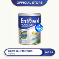 ** Entrasol Platinum เอนทราซอล แพลทตินั่ม กลิ่นวานิลลา เครื่องดื่มโปรตีนสูงชนิดผง บรรจุ 400 g. [Exp 14/11/24]